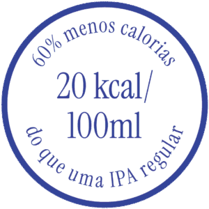 60% menos calorias — 20 kcal/100ml do que uma IPA regular