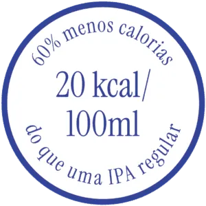 60% menos calorias — 20 kcal/100ml do que uma IPA regular