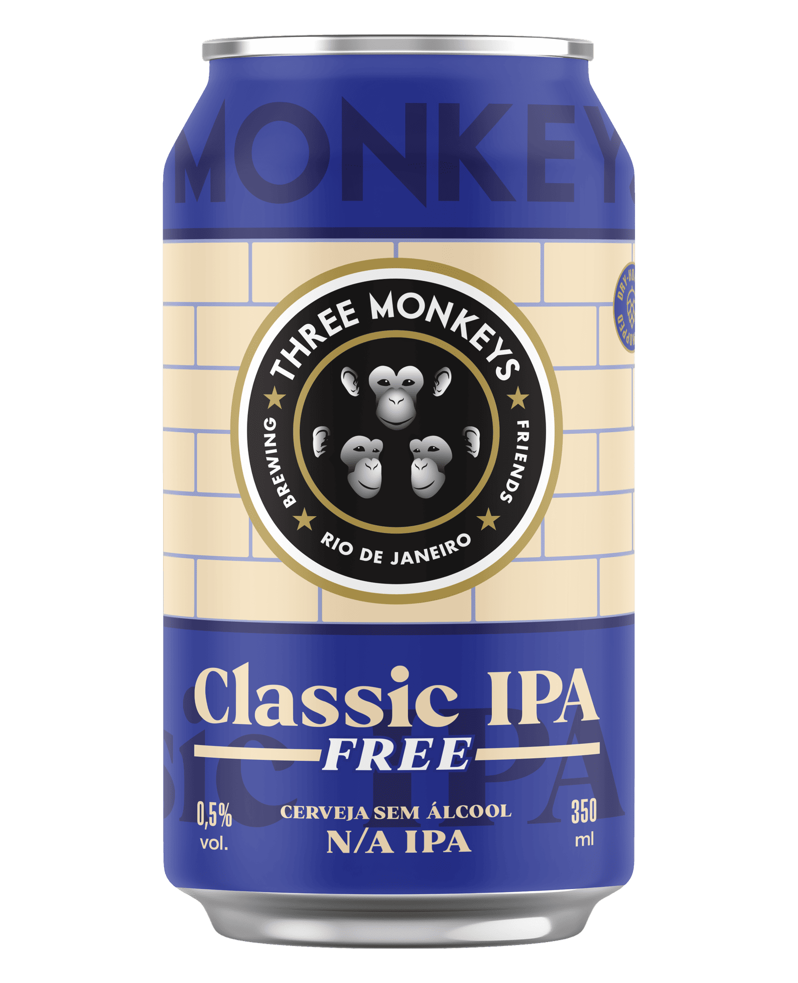 classic-ipa-free-350 v5 Lata da cerveja Three Monkeys Beer Classic IPA Free de 350ml