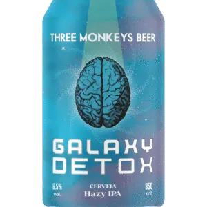 Lata da cerveja Three Monkeys Beer Galaxy Detox de 350ml