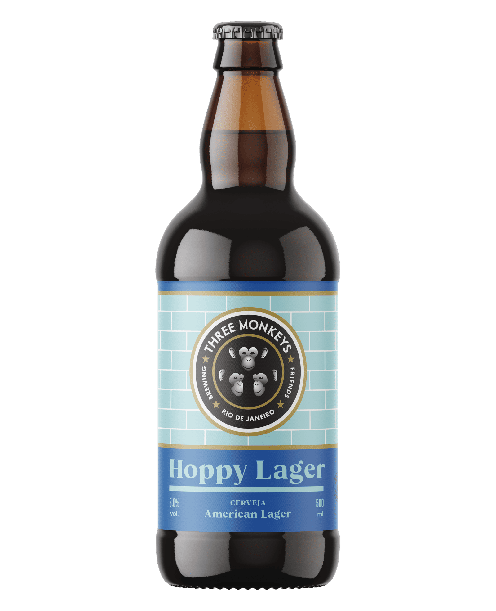 hoppy-lager-500 v5 Lata da cerveja Three Monkeys Beer Hoppy Lager de 500ml