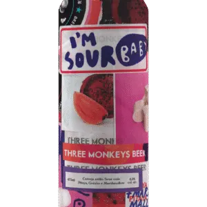 Lata da cerveja Three Monkeys Beer I'm Sour, Baby! de 473ml