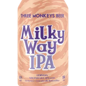 Lata da cerveja Three Monkeys Beer Milky Way IPA de 350ml