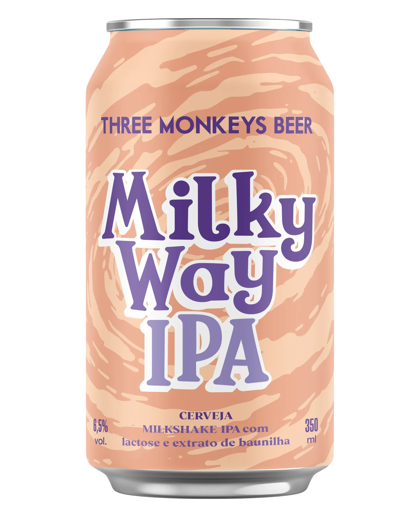 Lata da cerveja Three Monkeys Beer Milky Way IPA de 350ml
